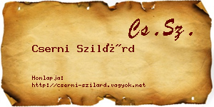 Cserni Szilárd névjegykártya